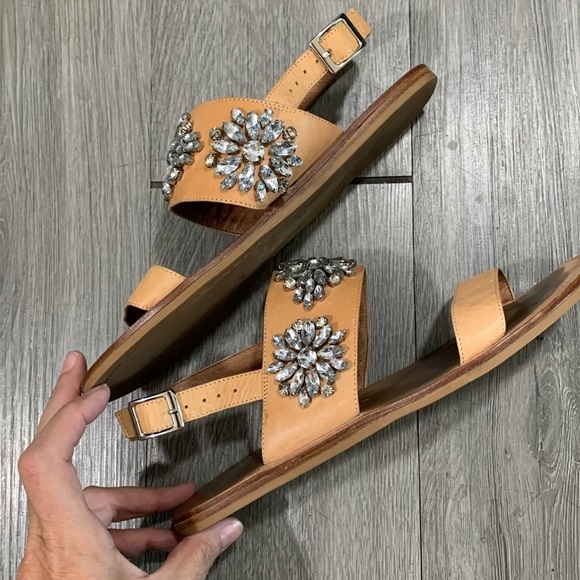 Jeffrey Campbell Dola Jeweled Leather Sandals size 9 - Picture 6 of 10